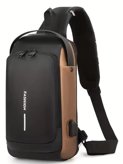 Password Lock Anti-Theft Shoulder Cross Body Bag