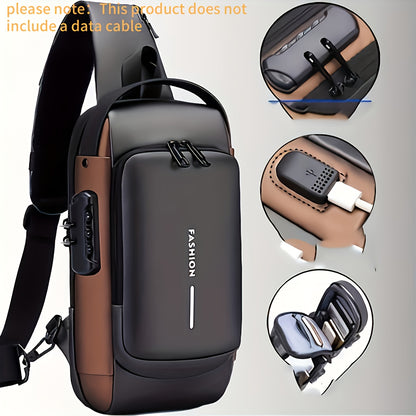 Password Lock Anti-Theft Shoulder Cross Body Bag